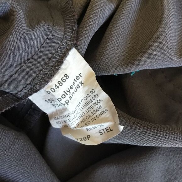 Scrub pants sz Small  ‘Med Couture’ stretchy quick dry boot cut/flare gray teal - Picture 6 of 8